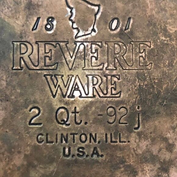 Vintage Revere Ware 1801 2qt 92j Stainless Steel Copper Bottom Saucepan - Picture 4 of 4